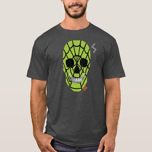 Camiseta de aranha-de-água HANDSKULL básica B2 (Frente)