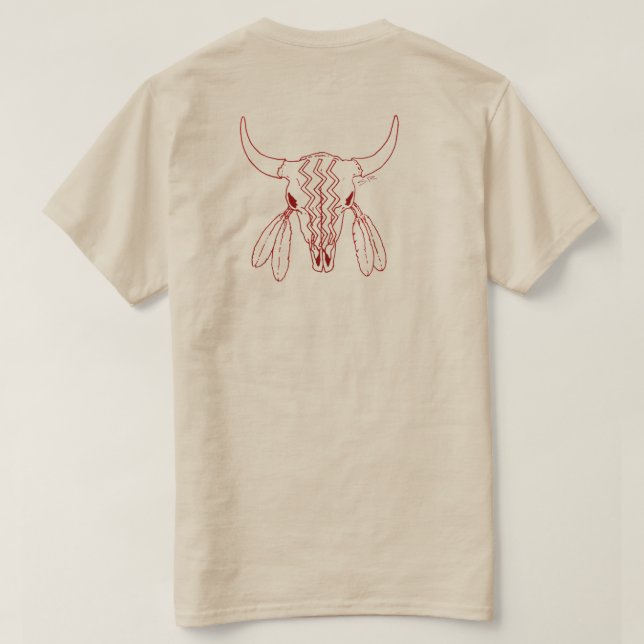 Camiseta de areia feminina da linha Red Ghost Danc (Verso do Design)