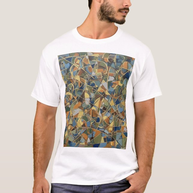 Camiseta de Arte Abstrata Caótica (Frente)