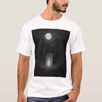 Camiseta de Arte Abstrata Escura