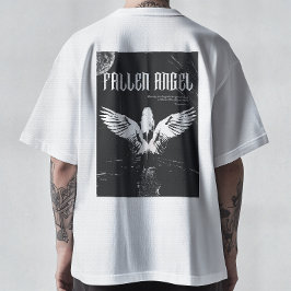 Camiseta de Arte Abstrato Surrealista - Anjo Caído