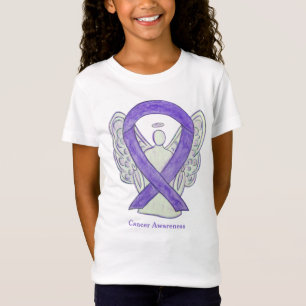 Camiseta de Arte Anjo com Fita de Conscientização