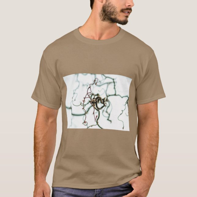 Camiseta de Arte Botânica da Árvore de Avelã (Frente)