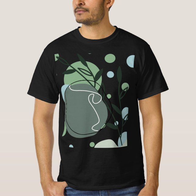 Camiseta de Arte Botânica Minimalista (Frente)
