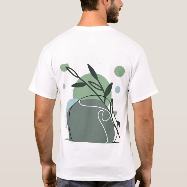 Camiseta de Arte Botânico Minimalista (Verso)