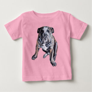 Camiseta de Arte Buldogue Camiseiros T-Shirts e On