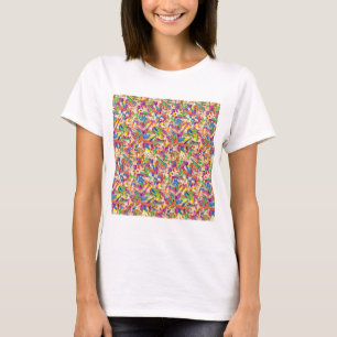 Camiseta de Arte Colorida Moda Criativa Ousada