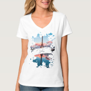 Camiseta de Arte com Efeito de Salpico em Aquarela
