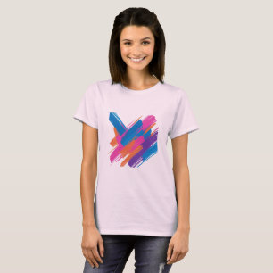 Camiseta de Arte com Pincelada Abstrata – Minima V