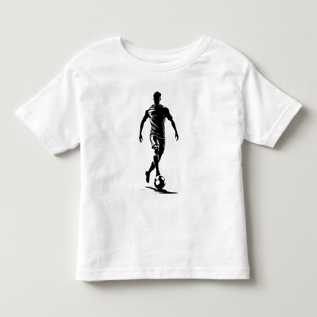 Camiseta de arte com silhueta de jogador de futebo (Frente)
