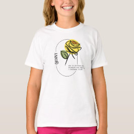 Camiseta de Arte da Linha da Rosa