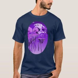 Camiseta de Arte da Natureza Estética – Céu Roxo S
