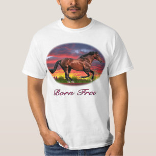 Camiseta de arte de cavalo sem nascer