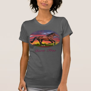 Camiseta de arte de cavalo sem nascer