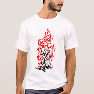 Camiseta de Arte de Chama Abstrata Ousada