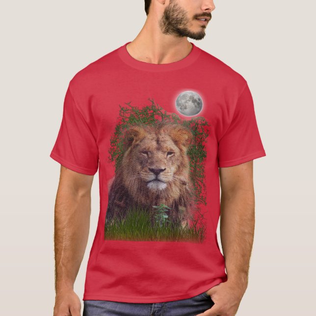 Camiseta de arte de leão (Frente)