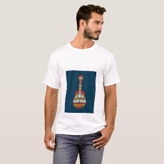 Camiseta de Arte de Palavras com Guitarra para Ama