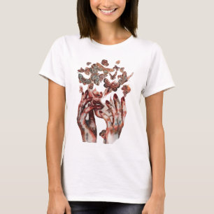 Camiseta de Arte de Transformação da Borboleta