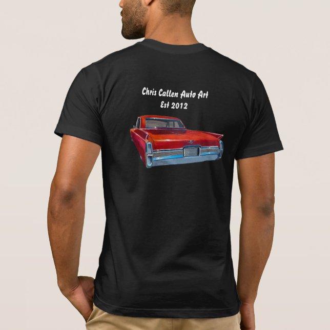 Camiseta de Arte do Carro Clássico Cadillac ’64 (Verso)