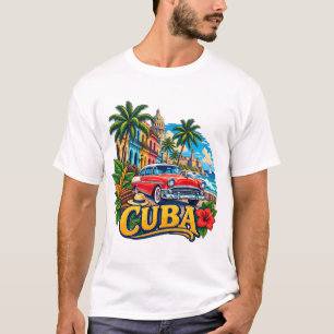 Camiseta de Arte do Patrimônio da Ilha de Cuba