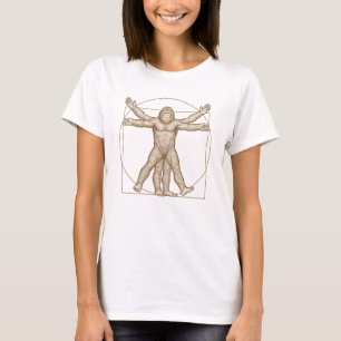Camiseta de arte do Sasquatch Vitruviano – Críptid