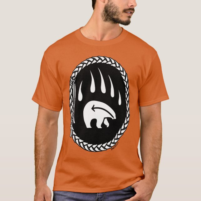 Camiseta de Arte do Urso Tribal Bear Claw Men's Ca (Frente)