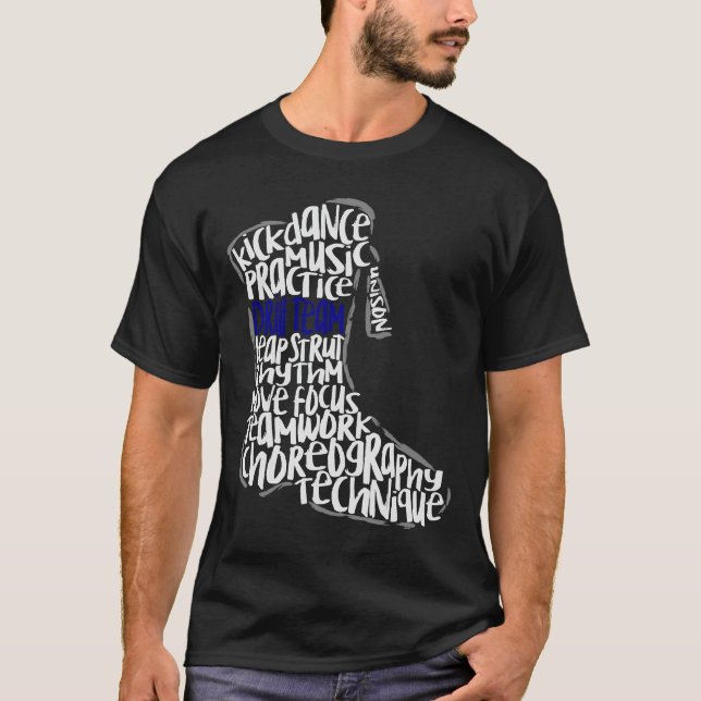 Camiseta de Arte em Nuvem de Palavras de Marcha de (Frente)