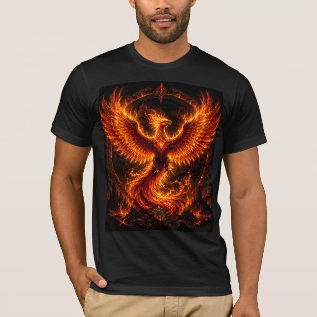 Camiseta de arte fantasia Phoenix Fire Bird (Frente)