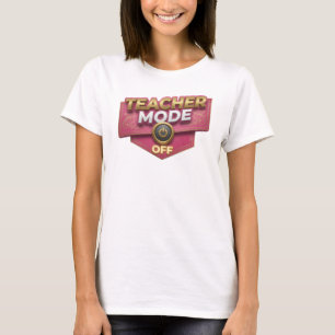 Camiseta de Arte Fashionável Cool Red TEACH MODE O