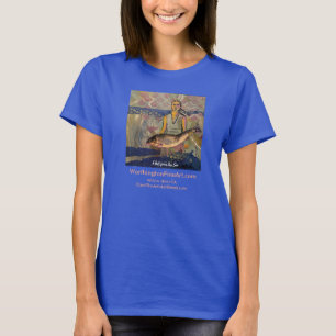 Camiseta de Arte Fino de Peixe Inspirada na Norueg