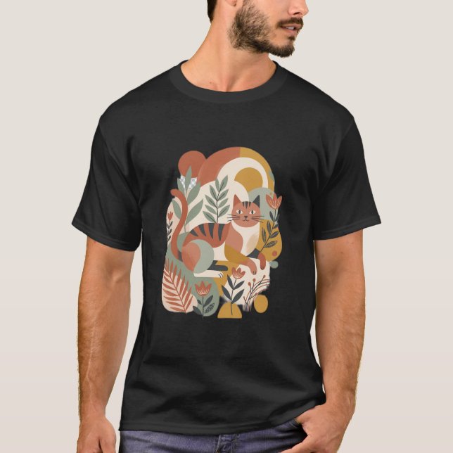 Camiseta de Arte Floral Boho Retro (Frente)