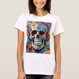 Camiseta de Arte Floral Colorida