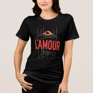 Camiseta de arte geométrica abstrata romântica fra