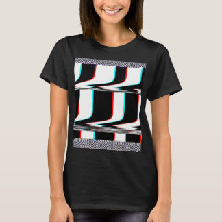 Camiseta de arte glitch