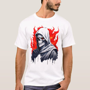 Camiseta de Arte Gótica do Ceifador – Gráfico de C