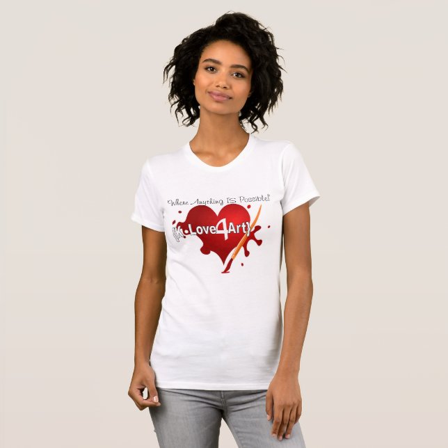 Camiseta de Arte K-Love 4 - Tudo é possível! (Frente Completa)