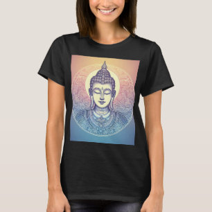 Camiseta de Arte Mandala do Buda Meditando - Espír