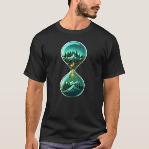 Camiseta de Arte Minimalista Floresta de Pinheiros