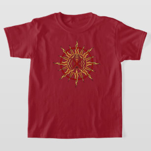 Camiseta de Arte Nativa Infantil Elementos Camisa 