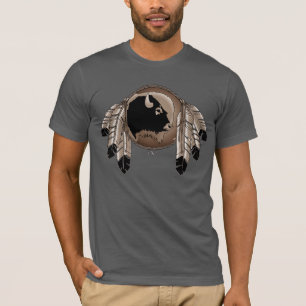 Camiseta de Arte Nativo Orgânica Tribal Vida Selva