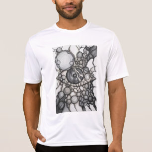 Camiseta de Arte Neurográfica – Abstrato Preto e B