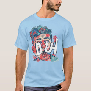 Camiseta de Arte Pop em Quadrinhos DUH – Camiseta