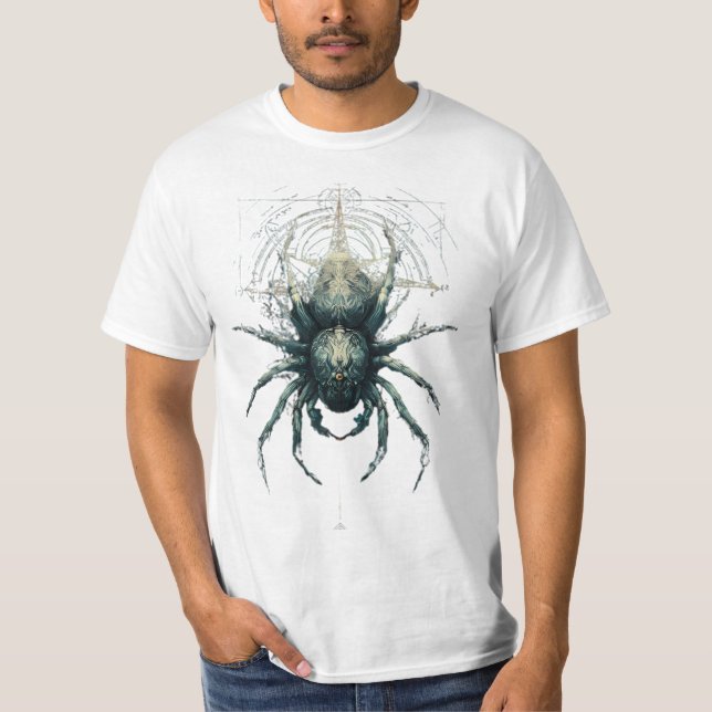 Camiseta de Arte Sombrio de Geometria Mística de A (Frente)