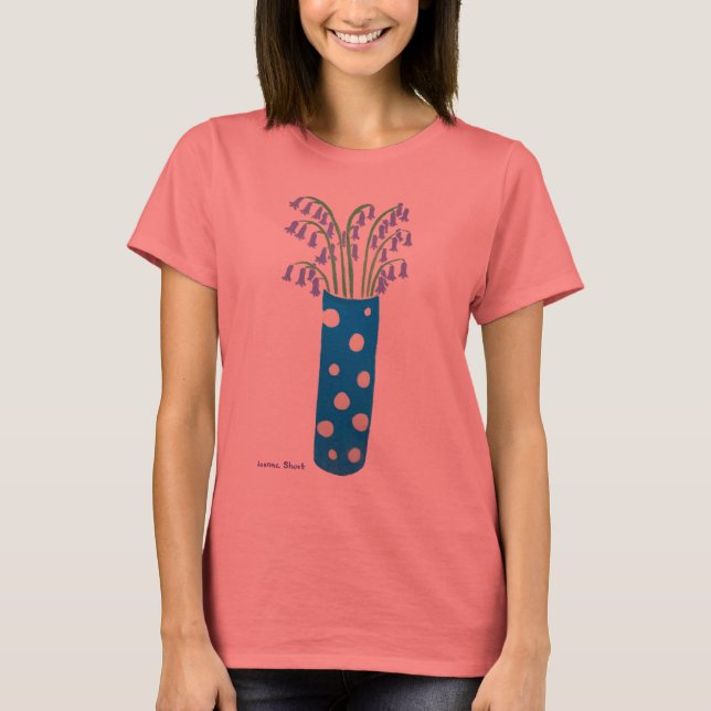 Camiseta de Arte: Vaso e Bluebells Detectados (Frente)