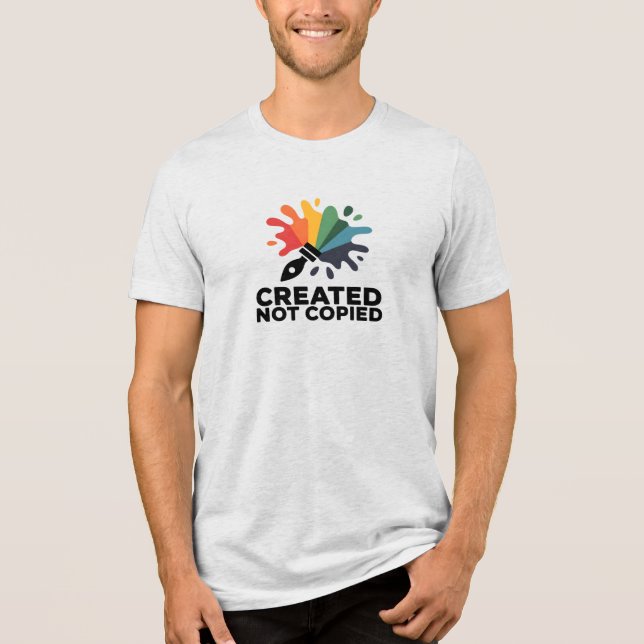 Camiseta de Artista Criada Não Copiada (Frente)
