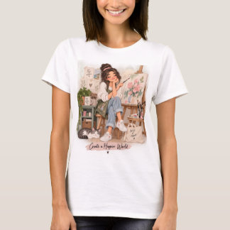 Camiseta de Artista Crie um Mundo Mais Feliz