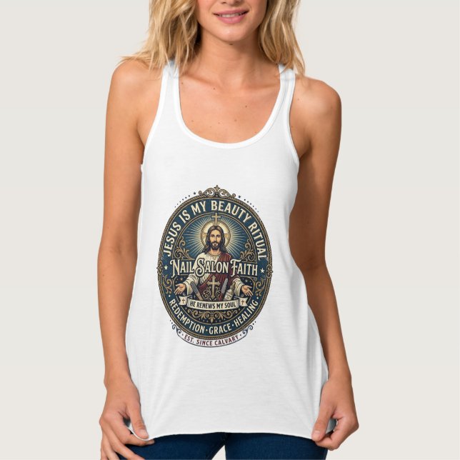 Camiseta de Artista de Unhas Jesus Nail Tech Inspi (Frente)