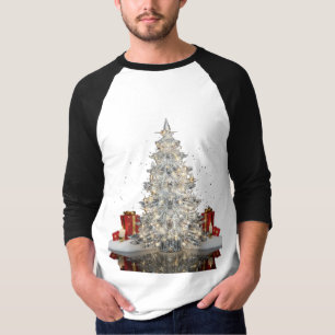 Camiseta de árvore de Natal de cristal de luxo E