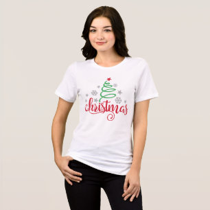 Camiseta de árvore de Natal Estilo festivo de fé