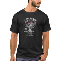 Camiseta de árvore de reunião familiar Amor famili